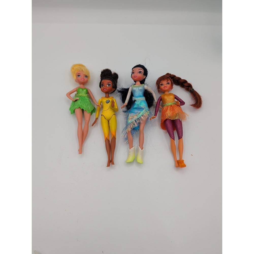 Jakks Pacific Disney Fairies Mini Dolls Lot Tinker Bell Iridessa Fawn Silvermist